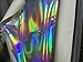 Wento Silver Holographic Fabric,18” x 54” Faux Leather Fabric Craft Fabric for Sewing Bags,Wallets,Headwear Wristband Holographic Fabric Sparkle.(Silver)