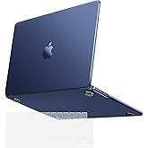 MOSISO Compatible with MacBook Air 13 inch Case 2026 2025 2024-2022 M4 A3240 M3 A3113 M2 A2681, Seamlessly Closes Crack-Resistant Hard Case&Keyboard Cover for MacBook Air 13.6 Case, Midnight Clear