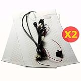 2 Sets Car Seat Heater Kits, Carbon Fiber Heat Pads, DC 12V, Universal Fit, Hi/Lo Temperature Switch 131~158 ℉ Included