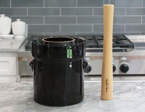 Humble House Sauerkraut Pounder Extra Long 16" Natural German Beech Wood SAUERSTOMPER for Fermentation Crocks and Mason Jars - HHSS116 Cabbage Tamper for Packing Down Fermented Foods like Kimchi!...