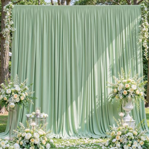 X Sage Green Backdrop Curtain