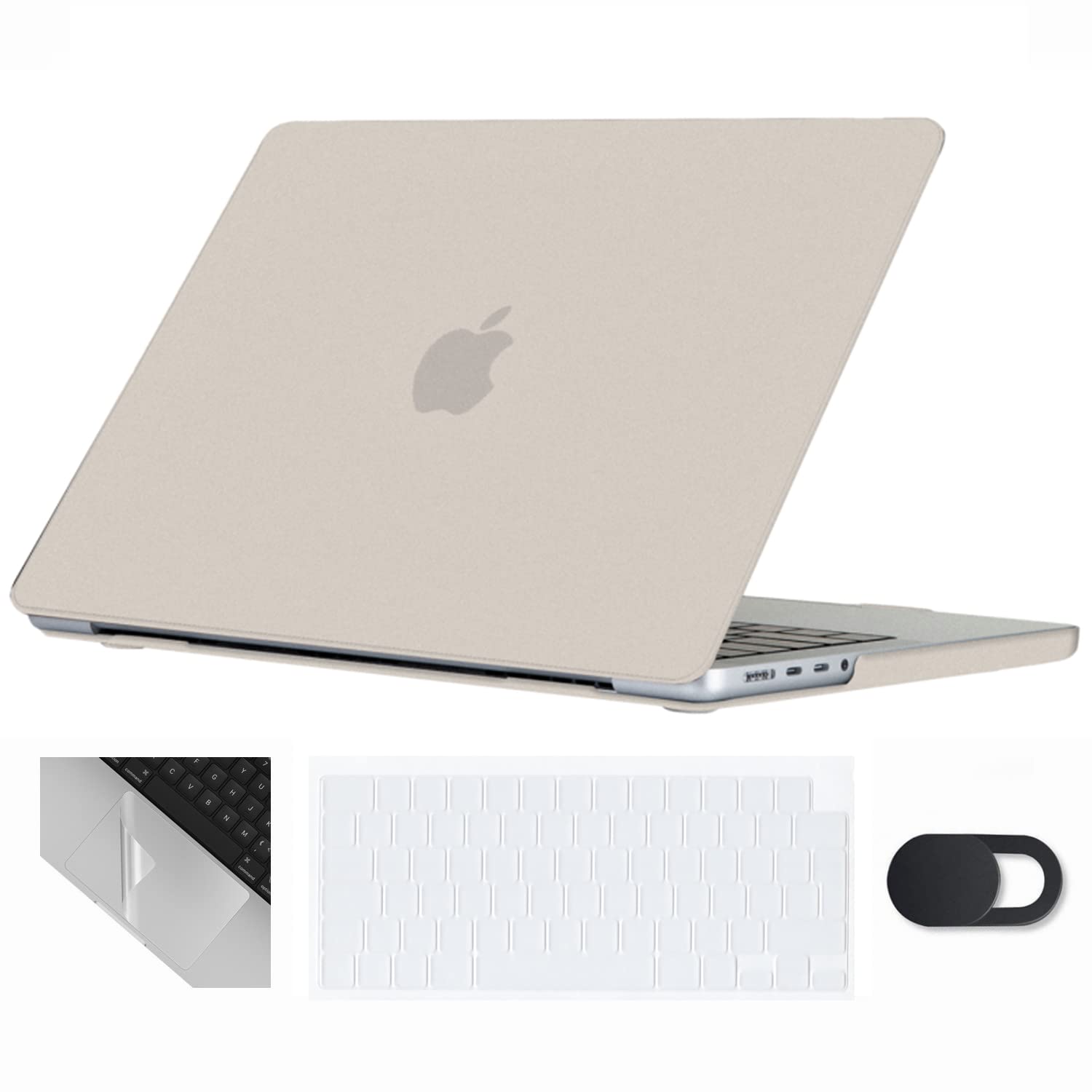 Se7enline Compatible with MacBook Pro 16 inch Case 2024 2023 2022 2021 Hard Shell Cover for A2991 A3403 A2780 A2485 M4 M3 M2 M1 &TPU Keyboard Cover& Webcam Cover&Trackpad Protector,Stone Gray