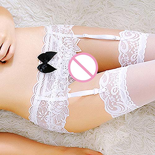 image for SuperUS Women's Lace Garter Belt Set with Butterfly Panty Does Not Con