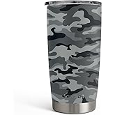 SANDJEST Camo Tumbler 20oz Stainless Steel Double Insulated, Travel Coffee Cup, Gifts for Men Women, Hunting Lovers, Birthday Christmas