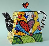 Romero Britto Ceramic 50 ounce Teapot, A New Day Design