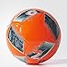 adidas Performance Euro 16 Glider Soccer Ball, Solar Orange/Utility Green/Ice Green/Vapor Steel Grey, Size 4