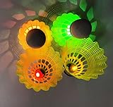 LED Badminton, Inngree 4Pack 4Colorful LED Shuttlecock Dark Night Environmental nylon Glow Birdies Lighting For Outdoor Indoor Sports Activities (4, 4 Color)