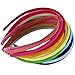 QingHan 20pcs 10mm Baby Girls Grosgrain Ribbon Hairband Lined Headbands For Teens