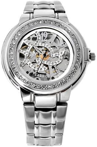 Amazon Disney ディズニー ミッキー 生誕80周年 記念 ミッキー スケルトン 自動巻き 腕時計 機械式 オートマテイック シルバーカラー スワロフスキー 銀 並行輸入品 時計 レディース腕時計 腕時計 通販