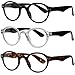 Success Eyewear Reading Glasses 3 Pair Spring Hinge Professer Readers for Men and Women Fashion Glasses for Reading +1.25