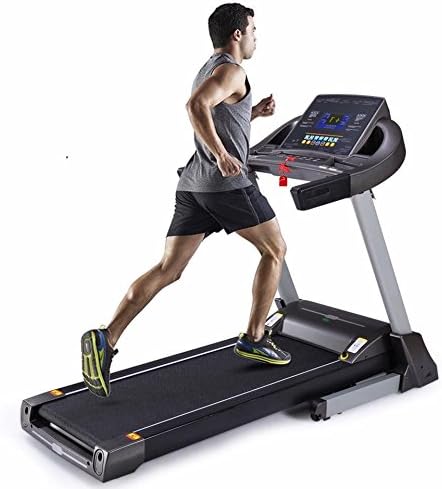 UMAY Smart Heavy Duty Running 7 Inch LCD Display Treadmill with Auto Incline,MP3&USB,Sound System,Folding,with12 predefined Programs(Black)