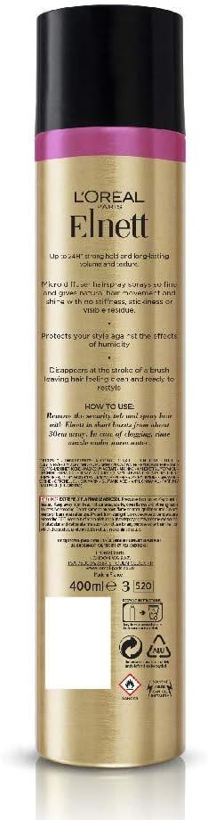 L'Oreal Elnett Extravagant Volume Hairspray, 400ml - Image 3