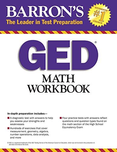 Math Workbook for the GED Test, 4th Edition (Barron's Ged Math Workbook) (Barron's AP)