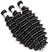 Brazilian Deep Wave 3 Bundles 20 22 24inch 100% Unprocessed Virgin Brazilian Hair Bundles Deep Curly Human Hair Weave Extensions Natural Color Total 300g