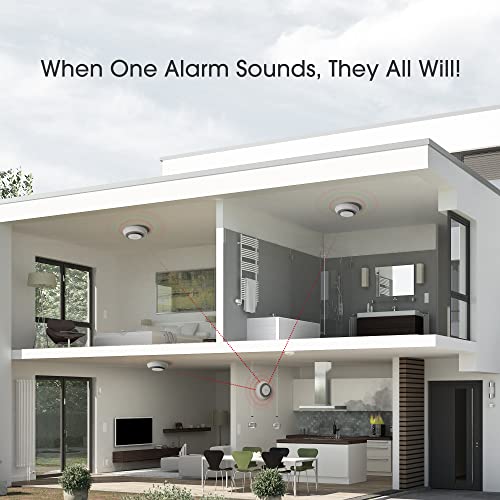 XSense Wireless Interconnected Combination Smoke and Carbon Monoxide Detector with Large