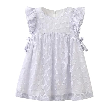 SANFASHION Babykleidung Baby Kinder Mädchen Kleider Mädchen Kleidung Chiffon Bowknot Party Pageant Princess Dress Sommer Prin