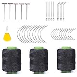 Weaving Needle Combo Deal 3Pcs Black Thread with