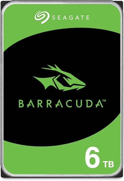 Seagate BarraCuda 6TB Internal 3.5 Inch SATA 6Gb/s 5400 RPM 256MB Cache