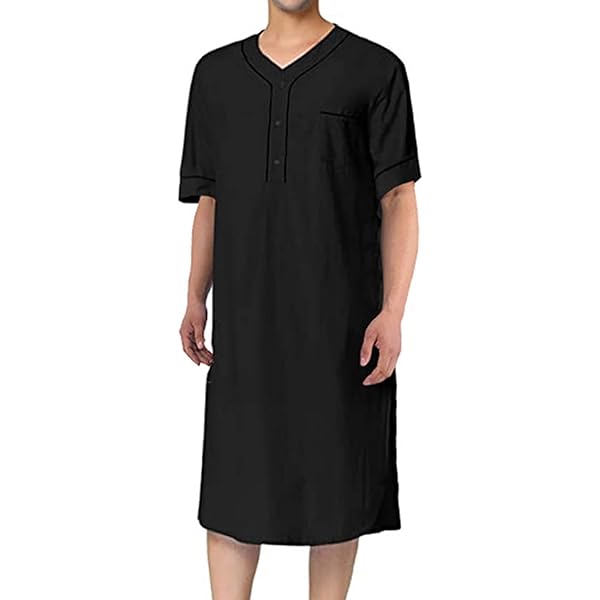 Where Can I Buy Mens Nightshirts YanQiao Mens Nightshirt Cotton