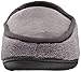 isotoner Men's Microterry Memory Foam Indoor/Outdoor Slip-On Slippers, Charcoal, 11-12