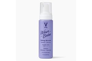 V&Co. Beauty Wave Babe Styling Mousse – Hair Mousse for Wavy Hair, Frizz Control & Volume – Lightweight Flexible Hold,Hydrating Hair Styling Product with Peptides & Bamboo Extract – 7 oz