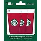 Starbucks Gift Cards Red Cup, Multipack of 3 - $15
