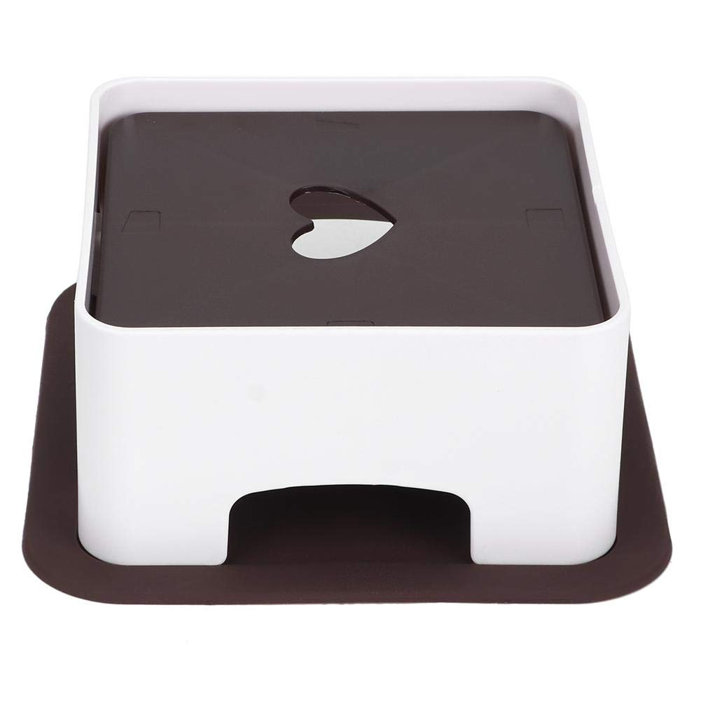 Pets Feeding Table, Adjustable Plastic Cat Dining Table Feeder with Non-Slip Silicone Pad for Small Dogs Cats(S)