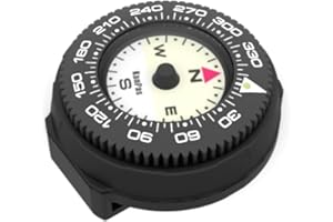 KanPas Mini Button Map Compass with Turnable Bezel for Watchband Every Day Carry