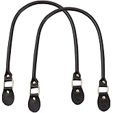 PH PandaHall 2pcs Leather Purse Handles 24.2” Purse Replacement Strap Brown PU Leather Handbag Strap with Alloy Clasps for Purses Handbag Shoulder Crossbody Bag Tote Bag Making Supplies