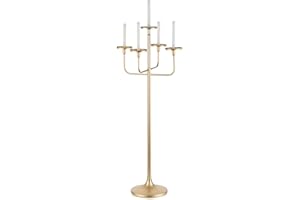 Romadedi Candelabra Tall Candle Holder - 47 inch Floor Gold Candle Holders Wedding Centerpiece for Pillar Candlestick Centerpiece Decor