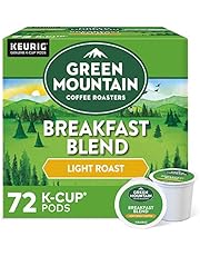 Green Mountain Coffee Roasters Breakfast Blend, Single-Serve Keurig K-Cup Pods, Light Roast Coffee, 72 Count