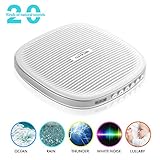 White Noise Machine for Sleeping, Famirosa Sleep Sound Machines for Baby Kids Adults Office Privacy, Rechargeable Sound Therapy Machines with Natural Wind, Ocean Sound Effects