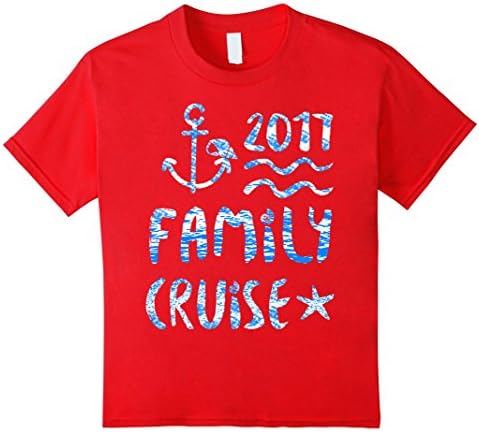 Kids FAMILY CRUISE 2017 VACATION SHIP T-SHIRT 8 Red