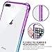 SALAWAT for iPhone 7 Plus Case, Clear iPhone 8 Plus Case Cute Anti Scratch Slim Phone Case Cover Reinforced TPU Bumper Shock Absorption Protective Case for iPhone 7/8 Plus (Blue Purple)