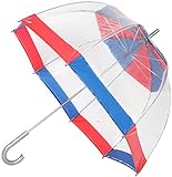 Totes Clear Bubble Umbrella (One Size, Red/Blue)