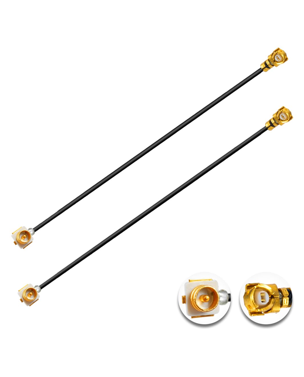 Vecys 2PCS U.F.L1 Male to U.F.L1 Female Cable 6" /15CM U.F.L1 1.37mm Low-Loss Extension Cable