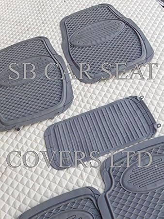 Toyota Hilux Surf Car Rubber Floor Mats Pvc Grey 5 Piece Deep