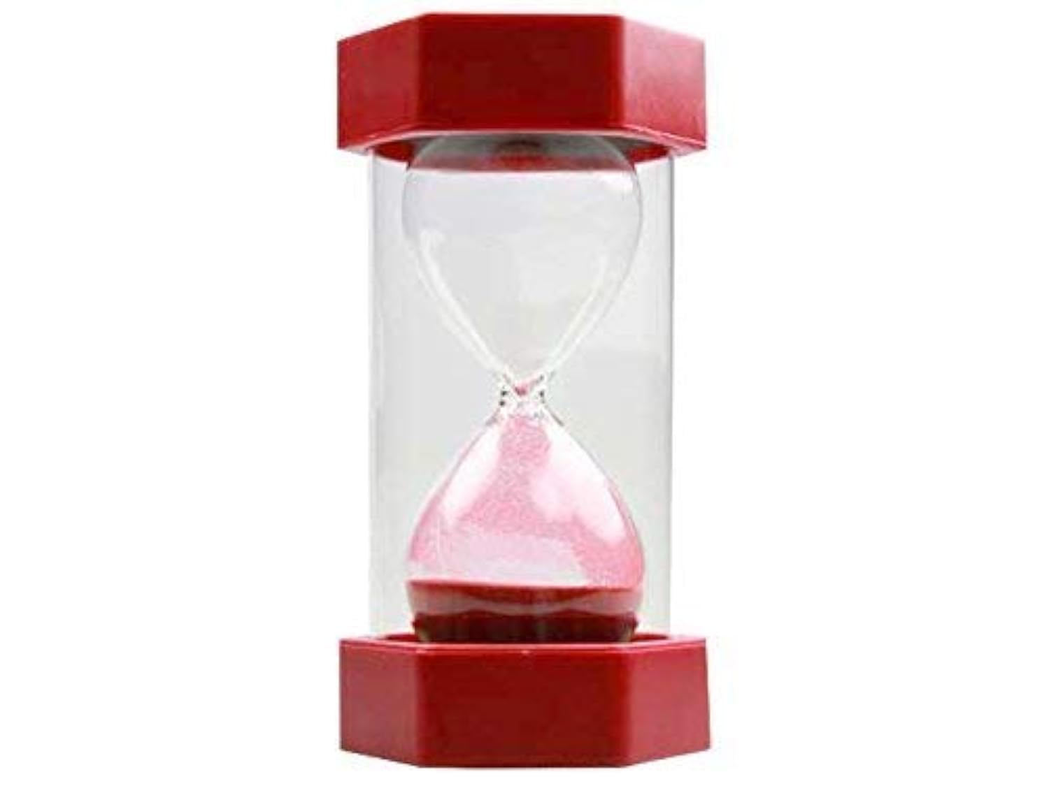 Tink n Stink Large Sand Timer 20 Minute Dark Red Hourglass with Robust End Caps Quiet Time Management Classroom Exams Meetings Exercise