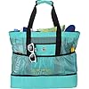 Tingueli Beach Tote Bag For Women with Soft Cooler and Top Zipper — Extra Large Beach Bag, Mesh Tote Bag or Pool Bag… 51QihZB7e2L