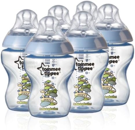 Tommee Tippee Closer to Nature 260ml Blue Decorated Baby Feeding Bottles 6 Pack Good Quality Fast Shipping Ship Worldwide From Hengheng Shop
