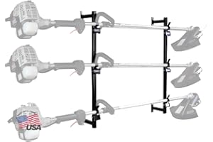 BUYERS PRODUCTS COMPANY Buyers Products LT12 Landscape Trimmer Edger Locking Rack for Enclosed Trailers & Walls, Made In The USA, Holds 3 Yard Lawn Weed Whackers Tools, Trimmer Holder for Landscape Trailers