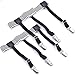 Daffnis Mens Shirt Stay Garter Adjustable Stripe Suspenders Non-slip Locking Clamps Black