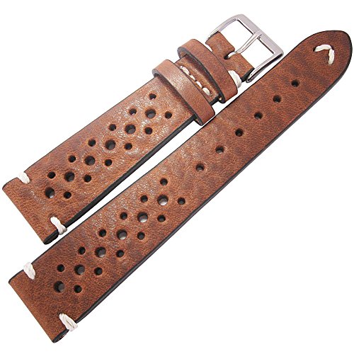 Fluco Hunter Racing 20mm Tobacco Leather Watch Strap