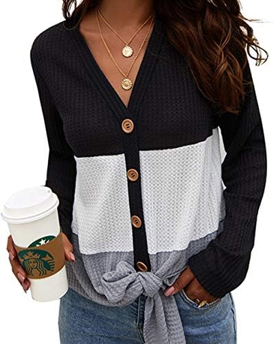 Women's Leopard Printed Cardigans Shirt Lightweight Button Down Cardigans Coat W Pockets(S-2XL)