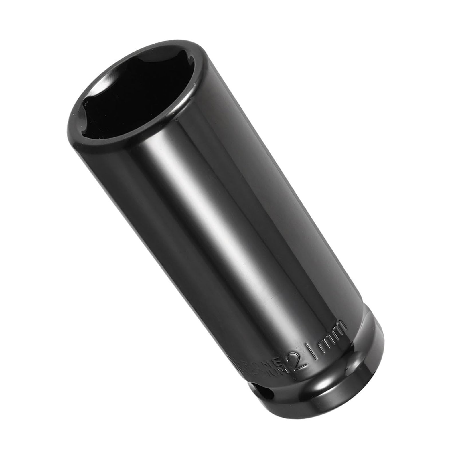 TOP-VIGOR Deep Impact Socket, 1/2 Inch Drive by 21mm Deep Impact Socket, Heat-Treated CR-V Steel 21mm Socket, 1/2 Drive with 78mm Length 6-Point Socket for Car Home Repair