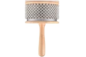 Rofawee Wooden Cabasa Percussion Musical Instrument Metal Beaded Chain & Cylinder Pop Hand Shaker r Classroom Band Medium Siz