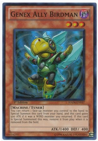Yu-Gi-Oh! - Genex Ally Birdman (HA04-EN037) - Hidden Arsenal 4: Trishulas Triumph - 1st Edition - Super Rare