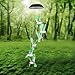 Amzdeal Hummingbird Solar Mobile Solar Mobile Wind Chime Solar Powered LED Light Color Changing Hummingbird Wind Chimes for Outdoor Garden Décor Christmas
