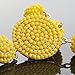 ELEARD Beaded Earrings Elegant Soriee Dangle Bead Disc Bead 3 Ball Dangle Ear Drop Bead Tassel Earrings for Women Light Yellow