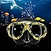 Snorkeling Mask,OBOSOE Anti-Fog Scuba Diving Mask,Swim Snorkel Mask with Strap& Dive Mask for Women Men Kids Adults-Yellow